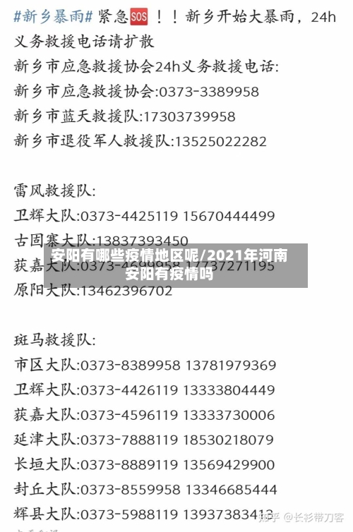 安阳有哪些疫情地区呢/2021年河南安阳有疫情吗