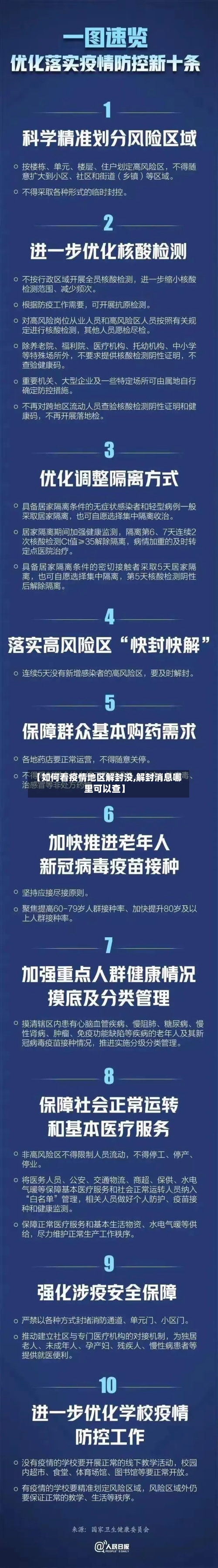 【如何看疫情地区解封没,解封消息哪里可以查】