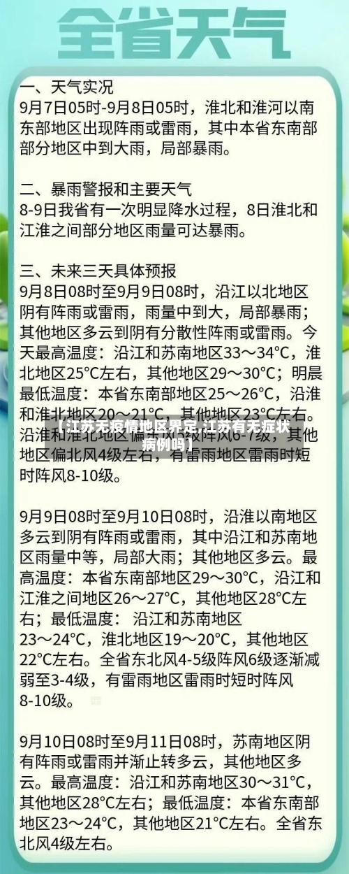 【江苏无疫情地区界定,江苏有无症状病例吗】