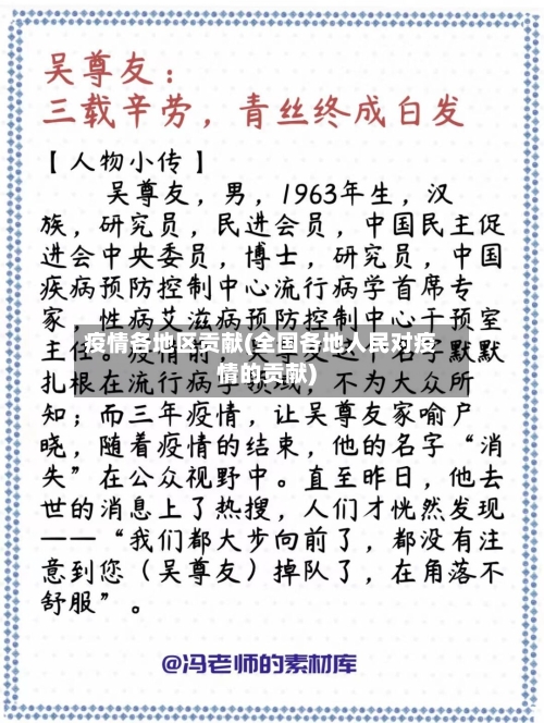 疫情各地区贡献(全国各地人民对疫情的贡献)