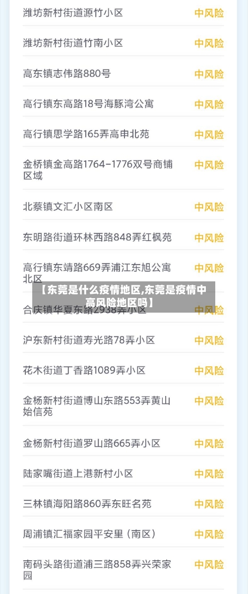 【东莞是什么疫情地区,东莞是疫情中高风险地区吗】-第2张图片