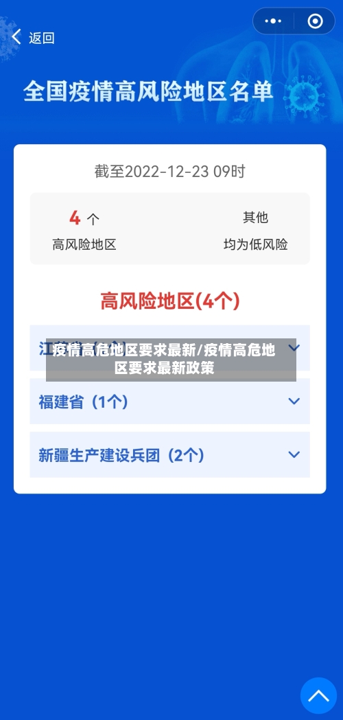 疫情高危地区要求最新/疫情高危地区要求最新政策