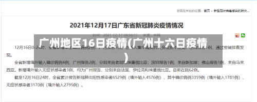 广州地区16日疫情(广州十六日疫情)-第2张图片