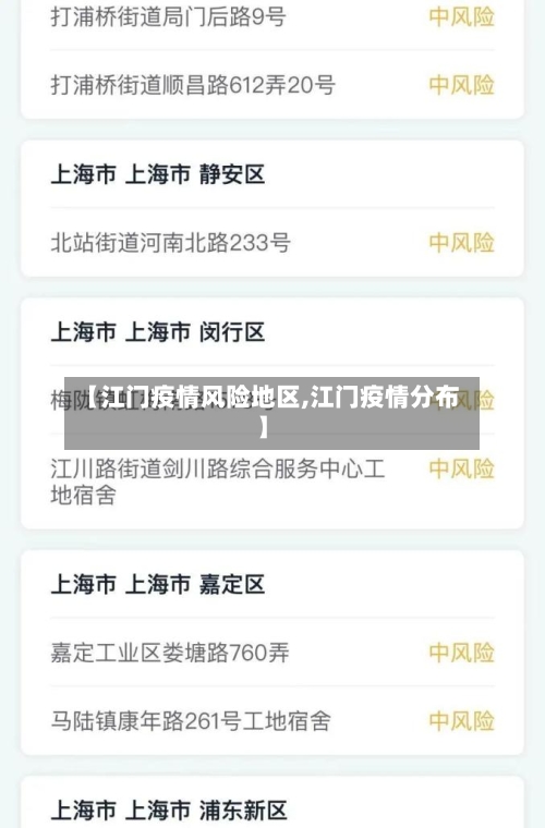 【江门疫情风险地区,江门疫情分布】