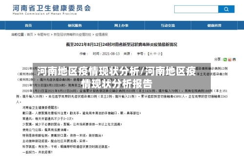 河南地区疫情现状分析/河南地区疫情现状分析报告