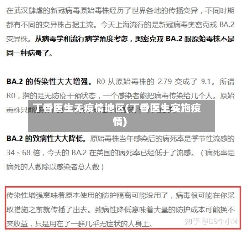 丁香医生无疫情地区(丁香医生实施疫情)-第2张图片