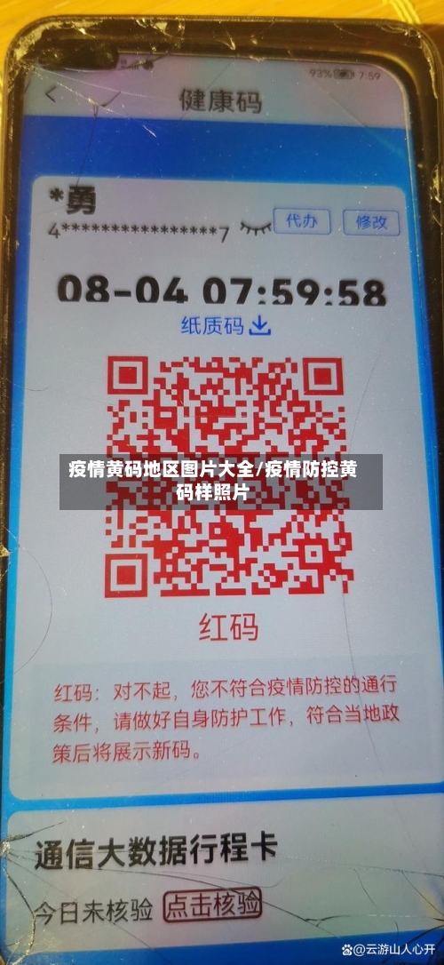 疫情黄码地区图片大全/疫情防控黄码样照片