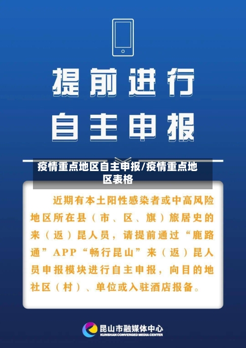 疫情重点地区自主申报/疫情重点地区表格