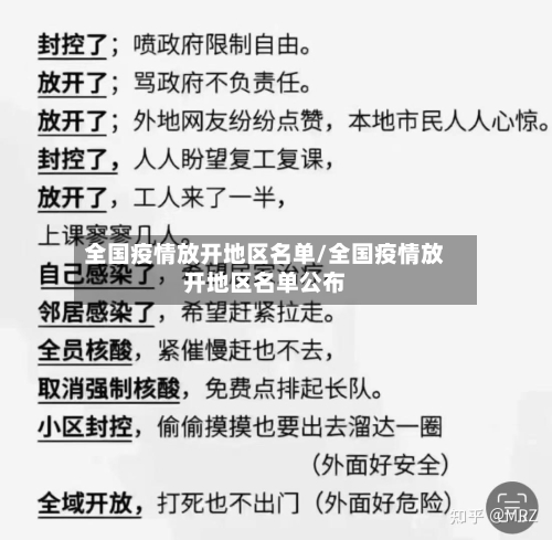全国疫情放开地区名单/全国疫情放开地区名单公布-第3张图片