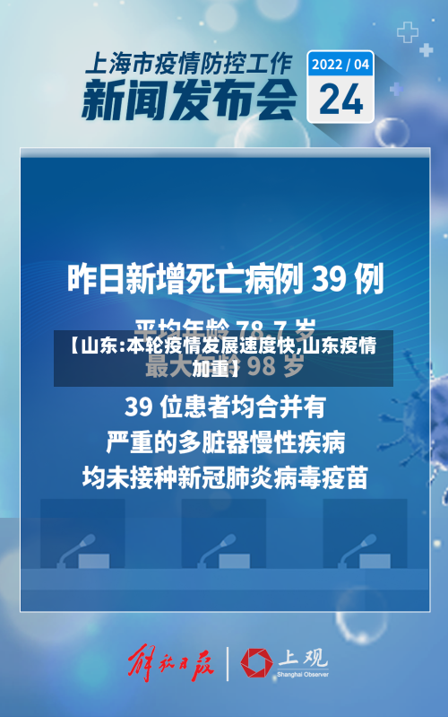 【山东:本轮疫情发展速度快,山东疫情加重】