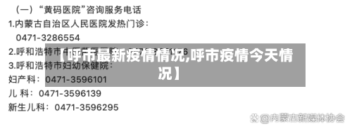 【呼市最新疫情情况,呼市疫情今天情况】-第3张图片