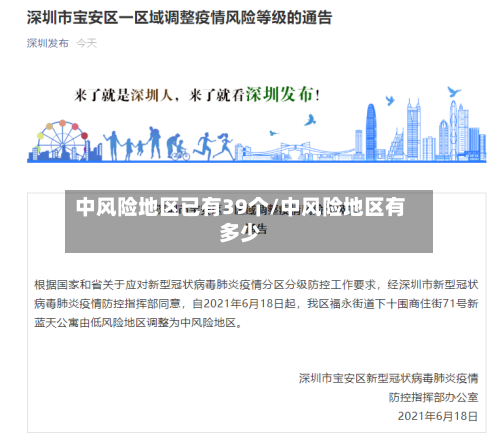 中风险地区已有39个/中风险地区有多少