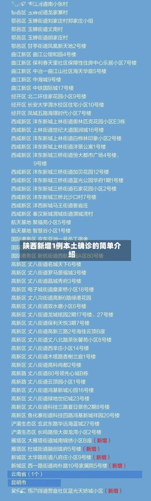 陕西新增1例本土确诊的简单介绍-第2张图片