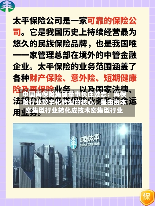 中国再保险集团董事长庄乾志：再保险行业数字化转型的核心	，是由资本密集型行业转化成技术密集型行业-第2张图片