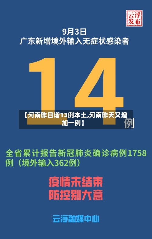【河南昨日增13例本土,河南昨天又增加一例】