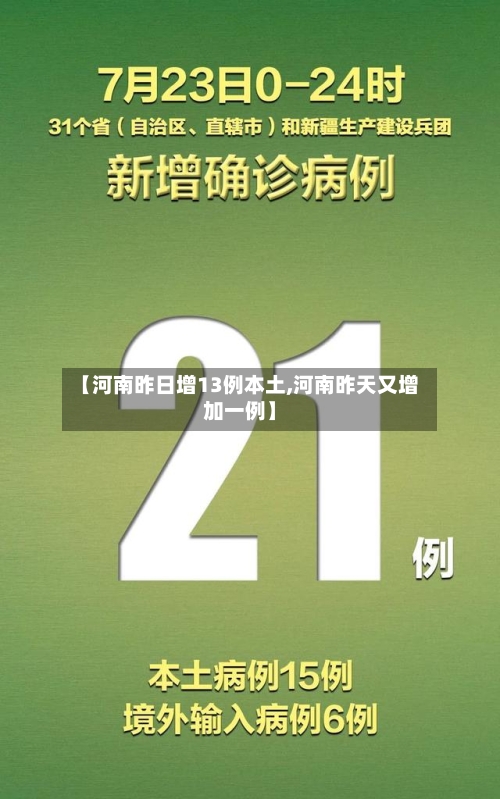 【河南昨日增13例本土,河南昨天又增加一例】-第3张图片
