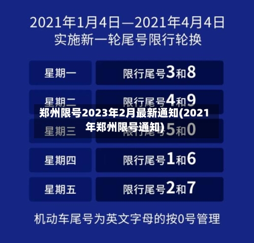 郑州限号2023年2月最新通知(2021年郑州限号通知)-第2张图片