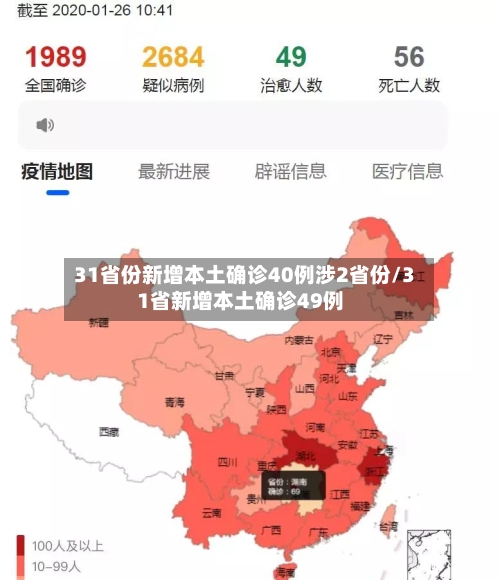 31省份新增本土确诊40例涉2省份/31省新增本土确诊49例