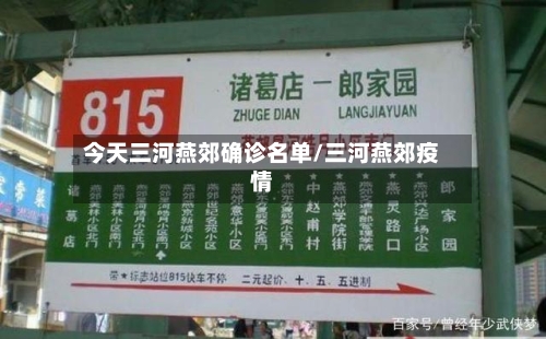 今天三河燕郊确诊名单/三河燕郊疫情-第2张图片