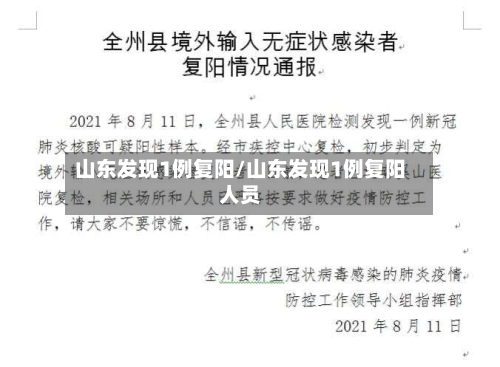 山东发现1例复阳/山东发现1例复阳人员