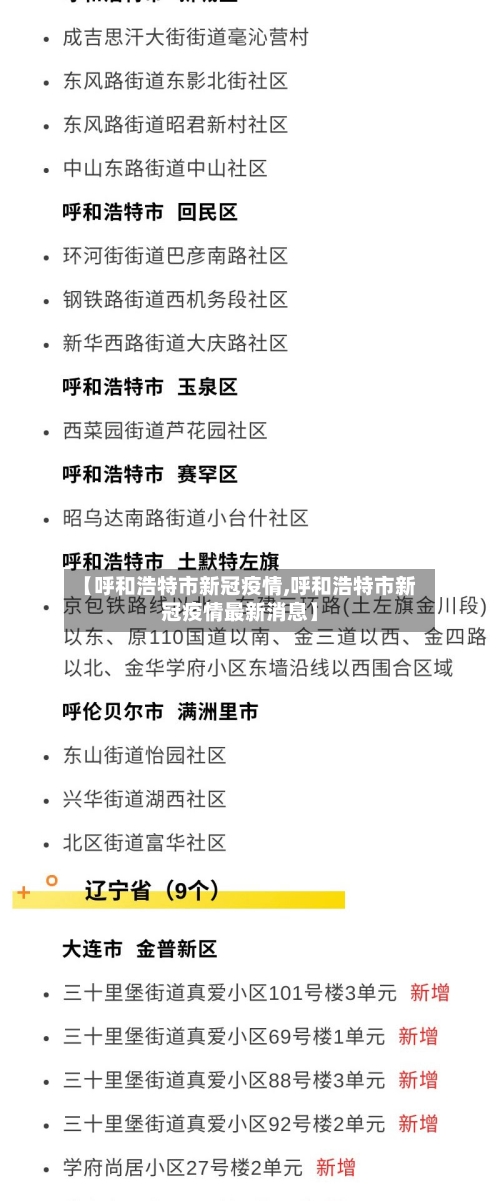 【呼和浩特市新冠疫情,呼和浩特市新冠疫情最新消息】