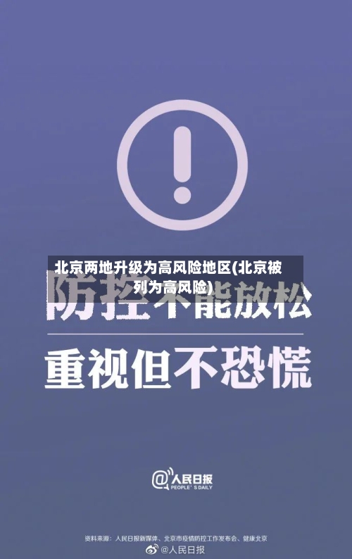 北京两地升级为高风险地区(北京被列为高风险)