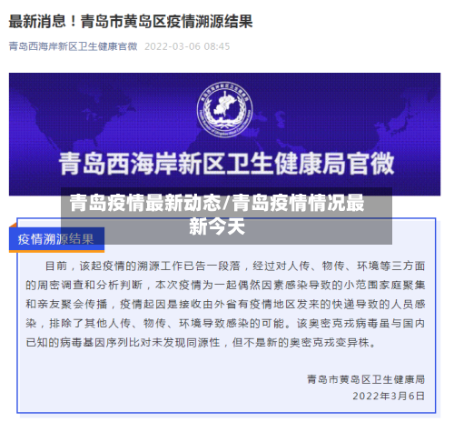 青岛疫情最新动态/青岛疫情情况最新今天-第2张图片
