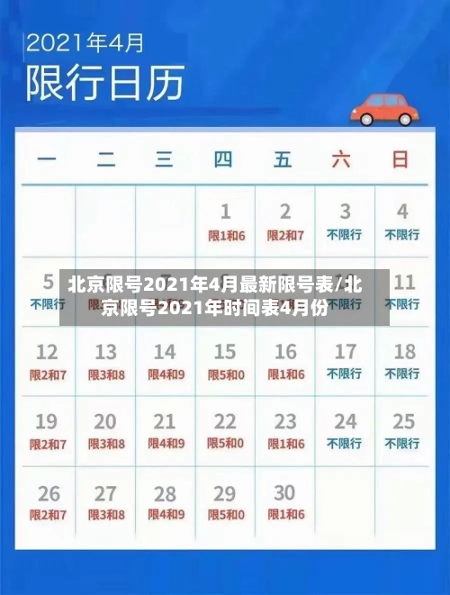 北京限号2021年4月最新限号表/北京限号2021年时间表4月份-第3张图片