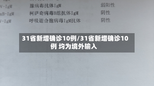 31省新增确诊10例/31省新增确诊10例 均为境外输入