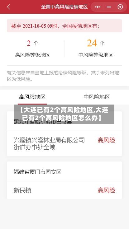 【大连已有2个高风险地区,大连已有2个高风险地区怎么办】-第3张图片