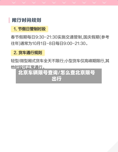北京车辆限号查询/怎么查北京限号出行-第2张图片