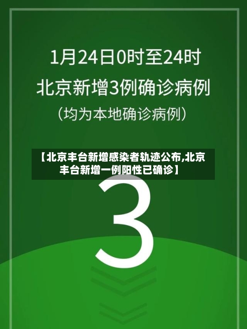 【北京丰台新增感染者轨迹公布,北京丰台新增一例阳性已确诊】
