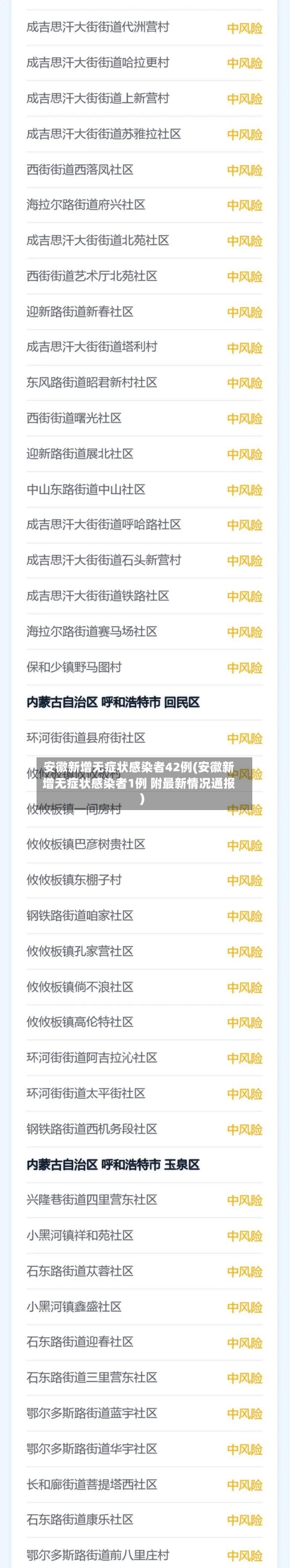 安徽新增无症状感染者42例(安徽新增无症状感染者1例 附最新情况通报)-第2张图片