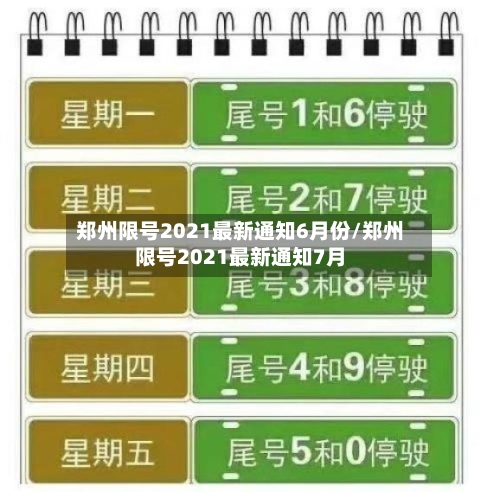郑州限号2021最新通知6月份/郑州限号2021最新通知7月-第2张图片