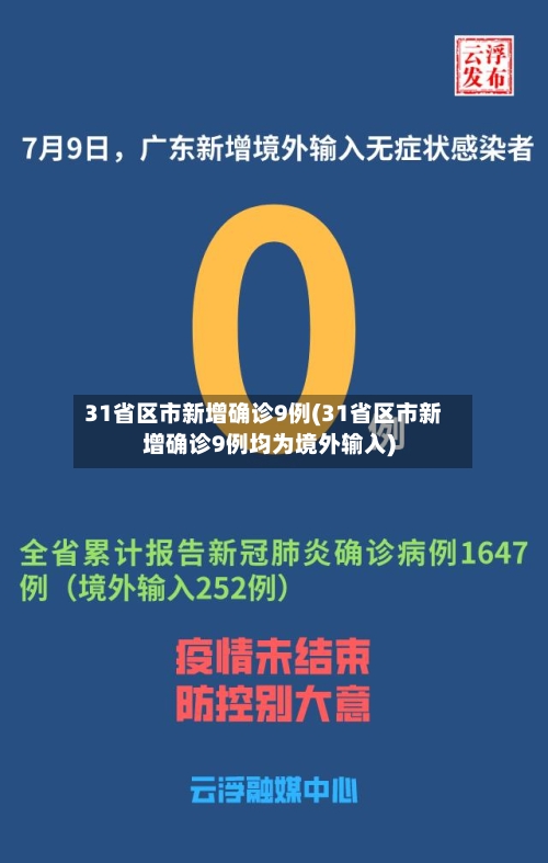 31省区市新增确诊9例(31省区市新增确诊9例均为境外输入)