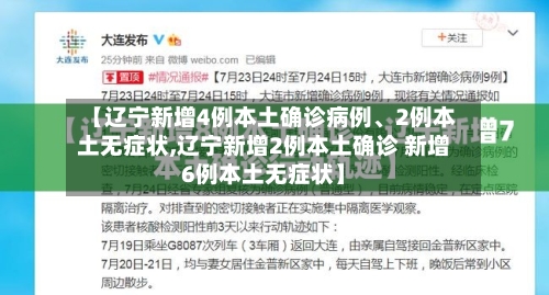【辽宁新增4例本土确诊病例、2例本土无症状,辽宁新增2例本土确诊 新增6例本土无症状】-第2张图片