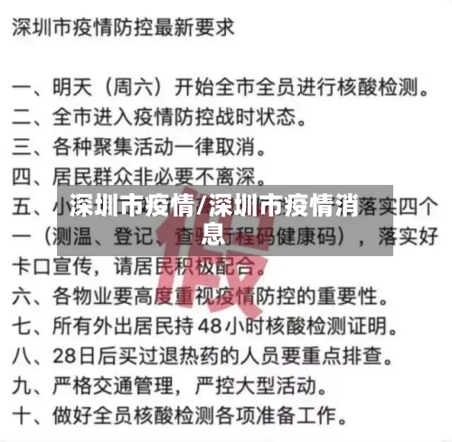 深圳市疫情/深圳市疫情消息