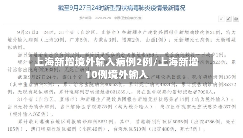 上海新增境外输入病例2例/上海新增10例境外输入