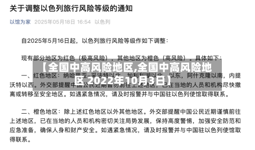 【全国中高风险地区,全国中高风险地区 2022年10月3日】-第2张图片