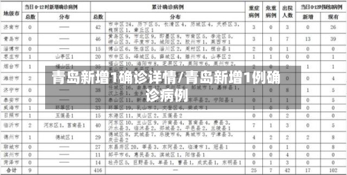 青岛新增1确诊详情/青岛新增1例确诊病例-第2张图片