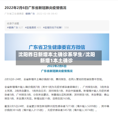 沈阳昨日新增本土确诊系学生/沈阳新增1本土确诊-第2张图片