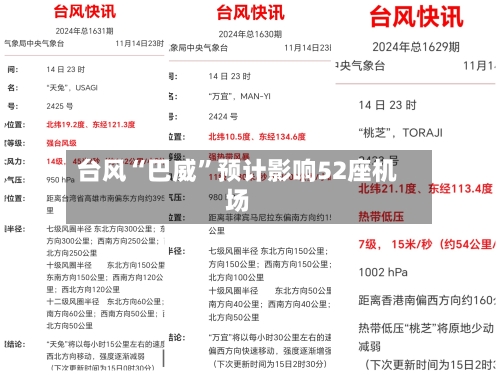 台风“巴威”预计影响52座机场-第2张图片