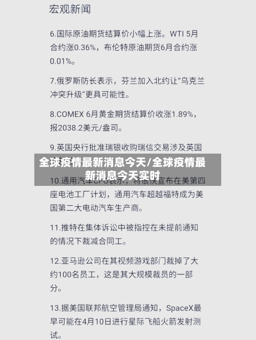 全球疫情最新消息今天/全球疫情最新消息今天实时