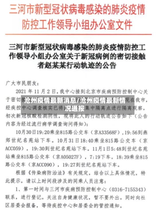 沧州疫情最新消息/沧州疫情最新情况通报-第3张图片