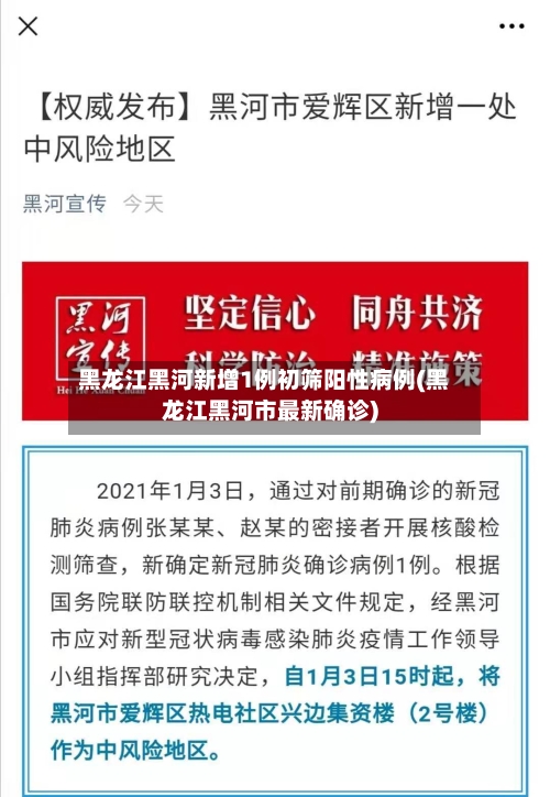 黑龙江黑河新增1例初筛阳性病例(黑龙江黑河市最新确诊)-第2张图片