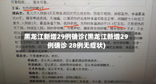 黑龙江新增29例确诊(黑龙江新增29例确诊 28例无症状)