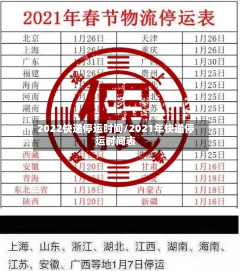 2022快递停运时间/2021年快递停运时间表-第2张图片