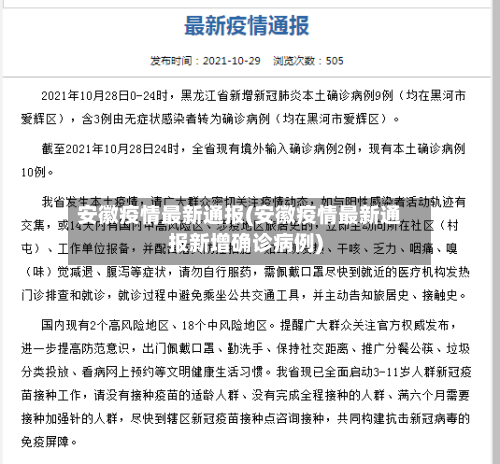 安徽疫情最新通报(安徽疫情最新通报新增确诊病例)-第2张图片