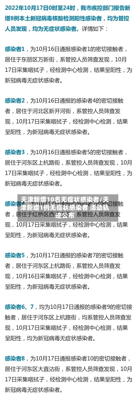 天津新增10名无症状感染者/天津新增1例无症状感染者 活动轨迹公布-第2张图片
